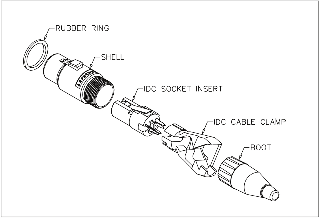מחברים קונקטורים אמפנול אודיו AMPHENOL AUDIO XLR AC SERIES CABLE CONNECTORS FEMALE